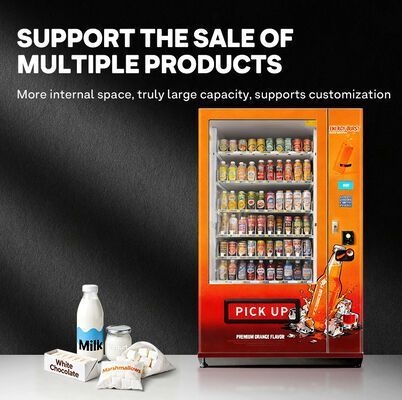 Автомат по продаже напитков и закусок Haloo 21,5 дюйма, вместимостью 360 единиц, с противотуманной стеклянной дверью, прочный и долговечный