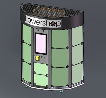 Haloo 14-решетчатый персонализированный логотип цветочный торговый автомат подарки цветочный держатель с функцией охлаждения