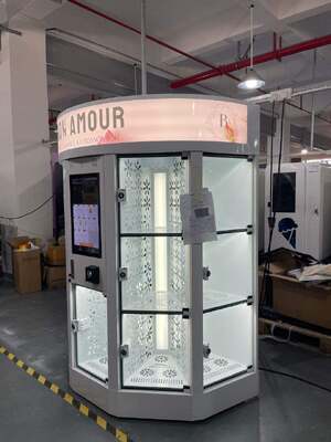 Автомат для продажи свежих цветов "Haloo" Белый 13 шкафчик Большой букет Горячая продажа для торговых центров Система оплаты кредитной картой