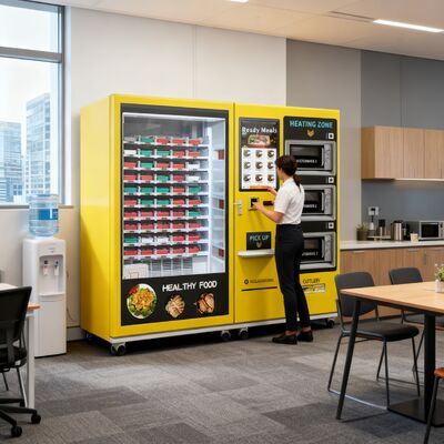 32-дюймовый сенсорный экран большой емкости полуавтоматический обеденный коробка машина с 3 микроволновыми печами, настраиваемые наклейки для всей машины