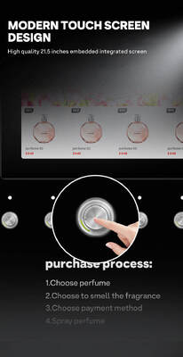 Стенный парфюмерный автомат Haloo может хранить четыре различных аромата и имеет пять кнопок для использования на столе