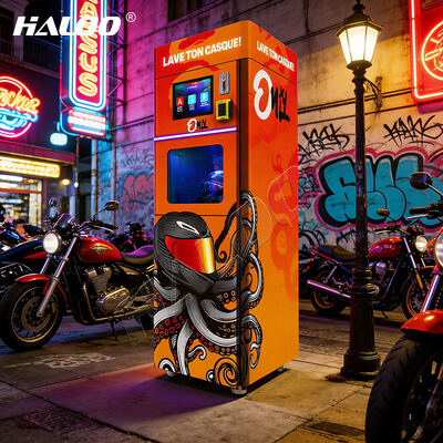 Haloo fully automatic disinfection steam helmet cleaning vending machine, single compartment with fragrance function, can be used in various cycling sports scenes