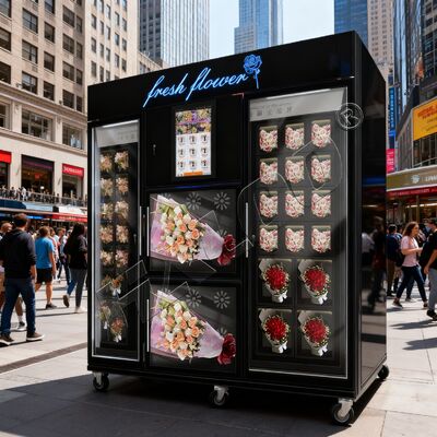 Поставщик аппарата "Haloo" Поставщик аппарата "Flower Vending Machine" 34 шкафчика Большой размерный аппарат Счетная книжка Монета и карточный читатель