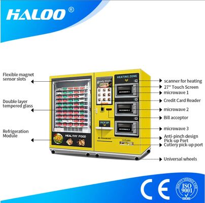 32-дюймовый сенсорный экран большой емкости полуавтоматический обеденный коробка машина с 3 микроволновыми печами, настраиваемые наклейки для всей машины