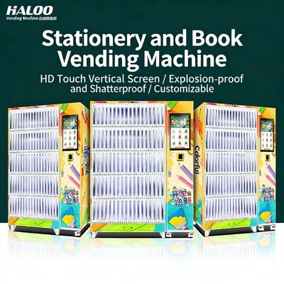Автомат для продажи книг Haloo с интеллектуальным электронным замком и толстой прозрачной взрывостойкой дверью шкафа